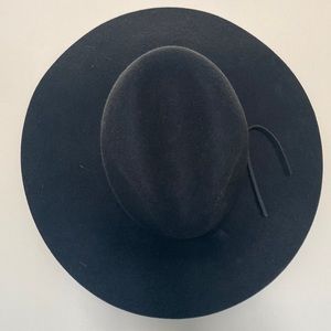 Phenix Black Felt Wide Brim Hat